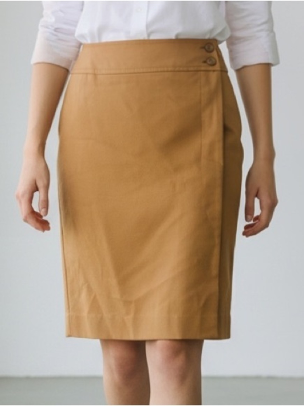 Embassy Row Tan Women's Pencil Skirt